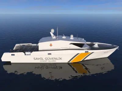 28m Turkish Coastguard Concept patrol boat 3D model