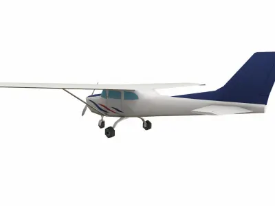 Low-poly Airplane Free low-poly 3D model