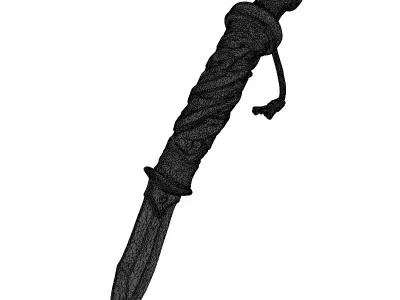 Fantasy Ornate Leather Wrapped Dagger 3D model