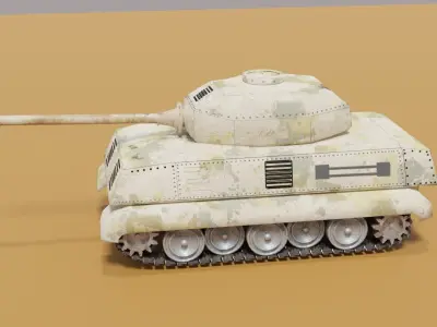 TANK 1 tiger Low-poly 3D model