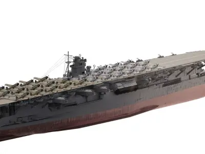IMPERIAL JAPANESE NAVY 1940s AIRCRAFT CARRIER 3D model