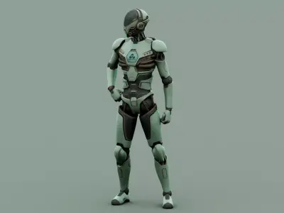 CYBORGTOPIA B-33  Rigged for Unreal Engine - Unity - MIXAMO 3D model