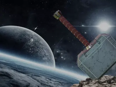 Mjolnir Thor Hammer 3D Model Low-poly 3D model