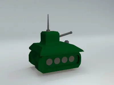 battle tanks Low-poly 3D model