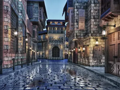 Exterior old street Cairo Egypt 3D model