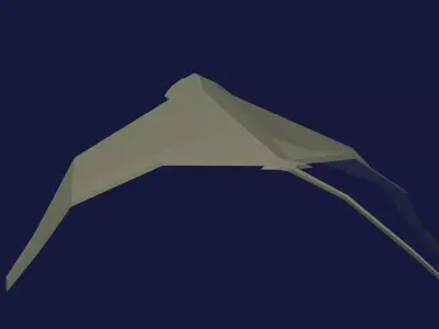 Stingray paper airplane Free low-poly 3D model