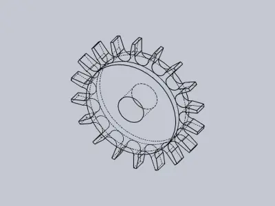 sprocket gear wheel Free 3D model