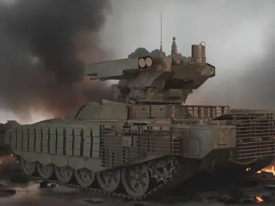 Tank Terminator BMPT 72 War 3D model