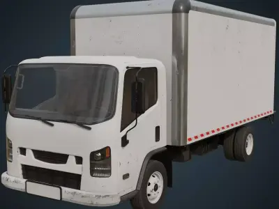 Box Truck 1B Low-poly 3D model
