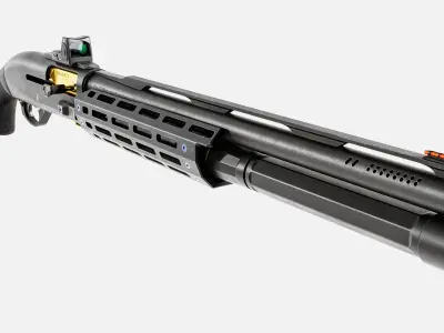 Agency Arms Benelli M2 12 Gauge Shotgun Low-poly 3D model