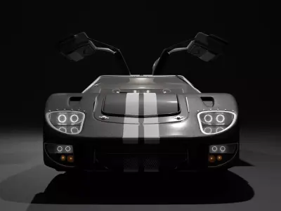 GT40 with Full Interior and Engine Free 3D model