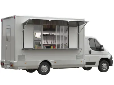Food Truck Opel Movano 3D model