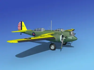 Martin B-10 V05 USAAC  3D model