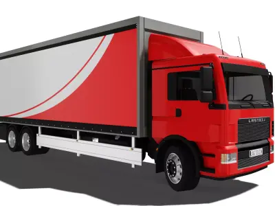 Cargo Truck Low-poly 3D model purchase