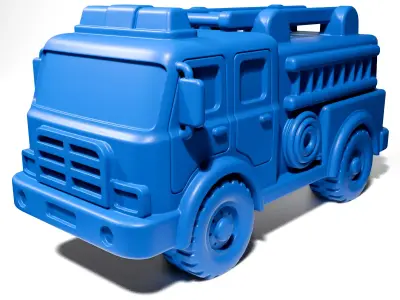 Toy Fire Truck and Police Car 3D print model