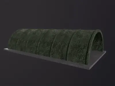 Hangar 3D Model Low-poly 3D model