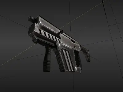 Submachine Gun M24 R Free low-poly 3D model