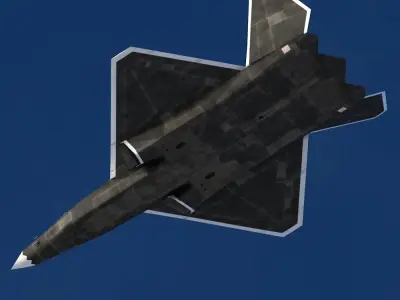 YF-23A BLACK-WIDOW-II Rigged Low-poly 3D model