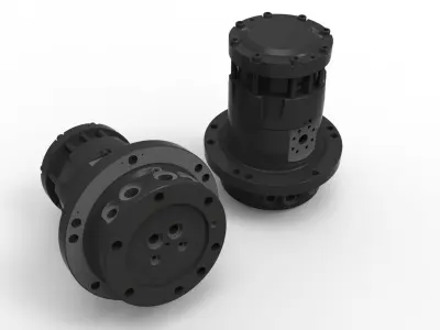 rotator hydraulic gearbox Free 3D model