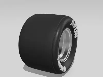 15inch Vintage Racing Wheels 4 Star x3 offsets with Tires 3D print model