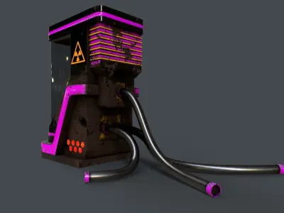 Sci-Fi Teleportation Capsule V1 - 03 Low-poly 3D model