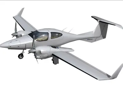 Diamond DA-42 Low-poly 3D model