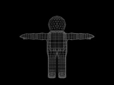 Little Astronaut - Lowpoly Stylized Character Low-poly 3D model