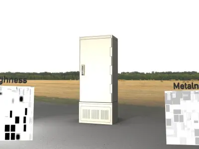 Electrical Distribution Cabinet 83 Low-poly 3D model