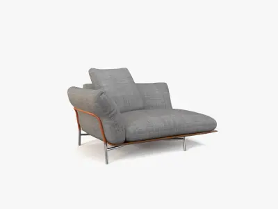Ambroeus Sofa Single 154cm 3D model