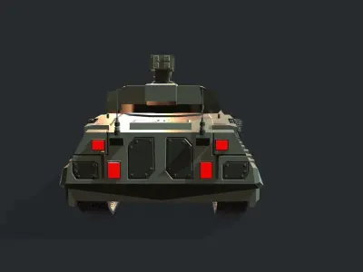 Armored Tank IFV Low-poly 3D model