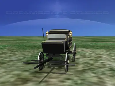 Horse Drawn Hearse 3D model