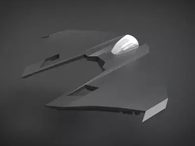 SF001 Spaceship Low-poly 3D model