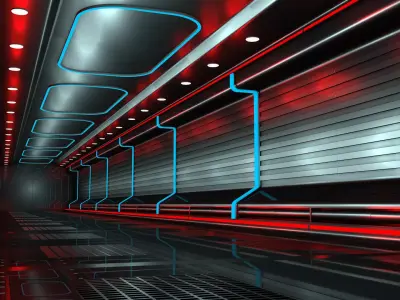 Sci Fi Interior 3D model 93