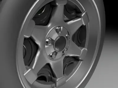 V6SSR wheel Low-poly 3D model