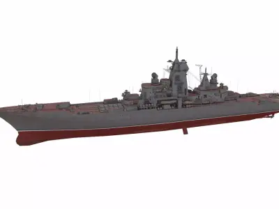 Kirov-class battlecruiser Low-poly 3D model