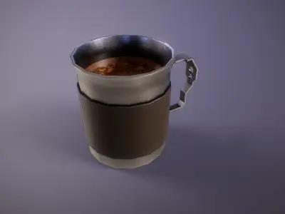 PBR Sci-Fi Coffee Mug Collection Low-poly 3D model