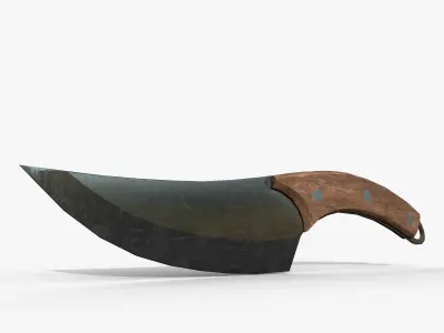 Short knife Low-poly 3D model