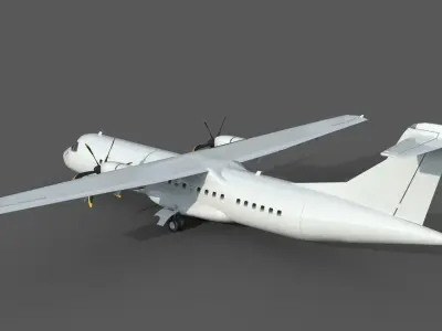 ATR-72 Low-poly 3D model