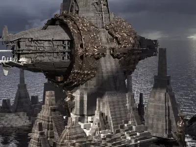 Ritual Mazes Hidden Temple dungeon Kitbash 2 3D model