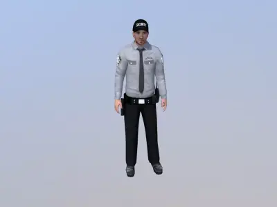 Policeman Free low-poly 3D model