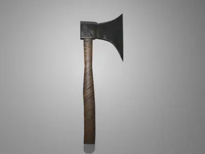 Medieval Axes Low-poly 3D model