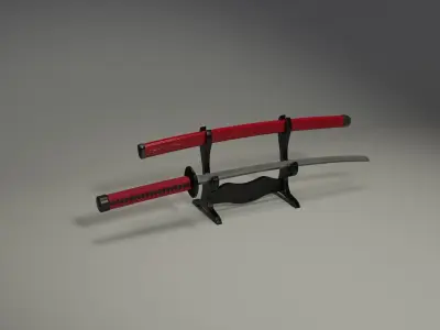 KaTaNa-2 samurai sword Low-poly 3D model