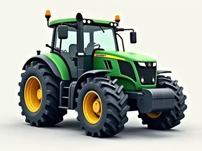 Tractor Low-poly 3D model