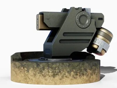 Turret Low-poly 3D model