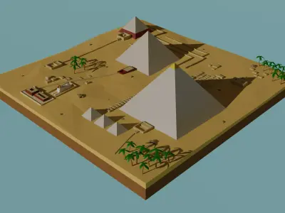 Great Pyramid of Giza Low-poly 3D model