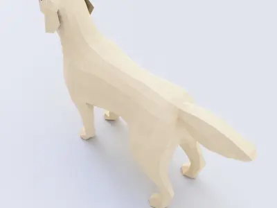 Dog 3d model labrador retriever Low-poly 3D model