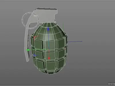 Grenade LP Low-poly 3D model