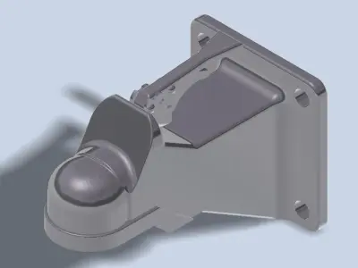 25k Coupler with Mounting plate 3D model