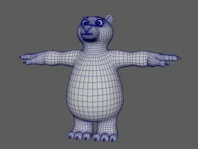 Bear Base - cartoon Free low-poly 3D model