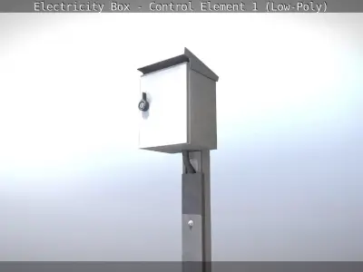 Electricity Box - Control Element 1 Low-Poly Version Low-poly 3D model